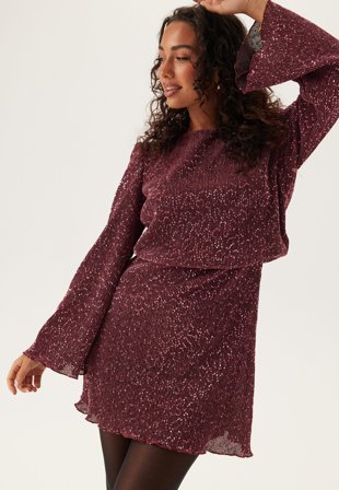 BUBBLEROOM Sequin Short Dress Pink S