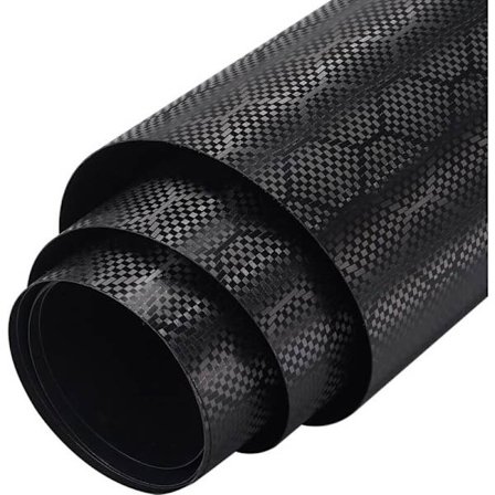 Honeycomb Bilfolie Sort 40x15cm Blank Mat Carbon Vinyl Kompatibel med Biler Motorcykler