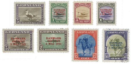 Grønland - Amerikaner-udgave. Løse værdier