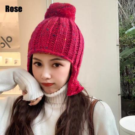 Stickade Mössor Vinter Höst Mössor Rose