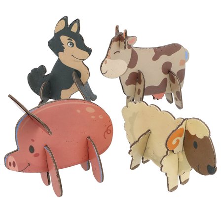 3D Skrapepuslespill Gårdsdyr