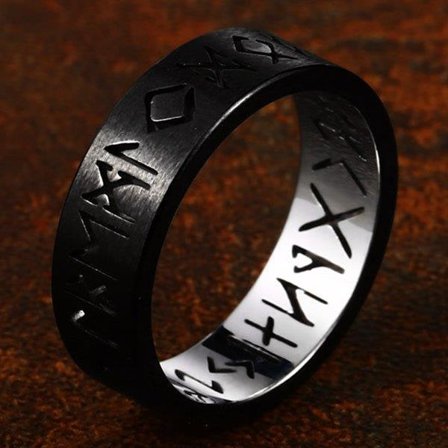Ring - Nordic Mythology - Runes - Stainless steel - High quality