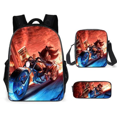 Uusi Sonic lasten koululaukku animoitu 3d-tulostettu reppu Sonic lasten reppu kolmessa sarjassa Y #16