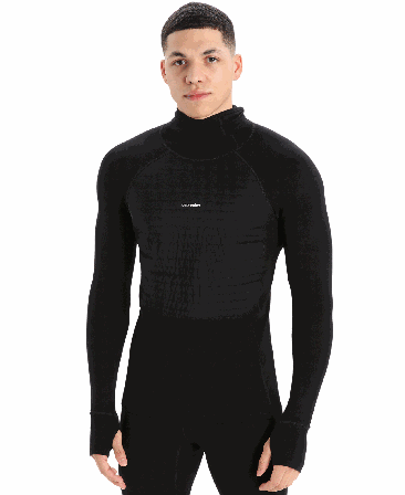 Icebreaker M ZoneKnit Insulated LS Hoodie Black