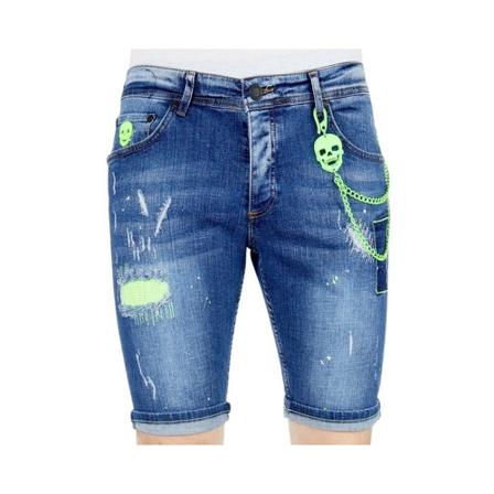 Local Fanatic - Chinos Shorts - Blå - Herr - Storlek: W34, Herr, Storlek: W34