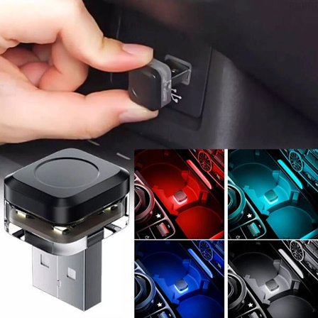 1 x USB Mini LED -valo auton sisätilan lisävaruste neon tunnelmavalo polttimo