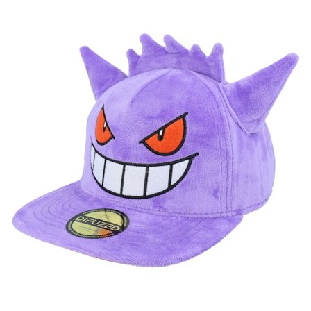 Difuzed - Pokémon Gengar Plush Purple Snapback Snapback Purple Cap - @ Hatstore