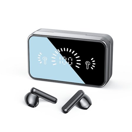 S20 Hörlurar LED Digital Display Solid Color Trådlösa Bluetooth-hörlurar med brusreducering