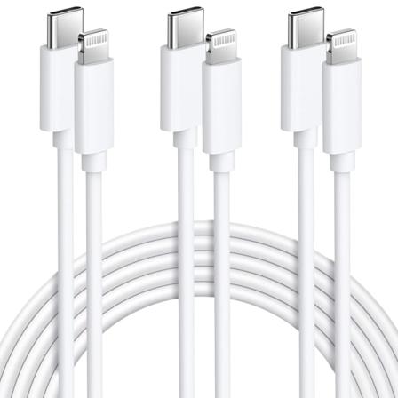 iPhone-pikalatauskaapeli 3-pakkaus 2M USB C - Lightning-kaapeli [MFi-sertifioitu] Uusi iPhone-kaapeli yhteensopiva iPhone14 13 12 11 Pro Max X XS XR, 