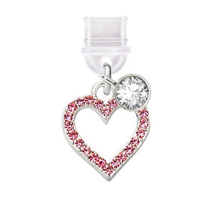 3 kpl Typ-C Latausportin Pölysuoja Kristallinen Sydän Matkapuhelinkoru Yhteensopiva Samsung/OnePlus/Xiaomi/oppo Android-puhelimen iPhone 15/16 kanssa 