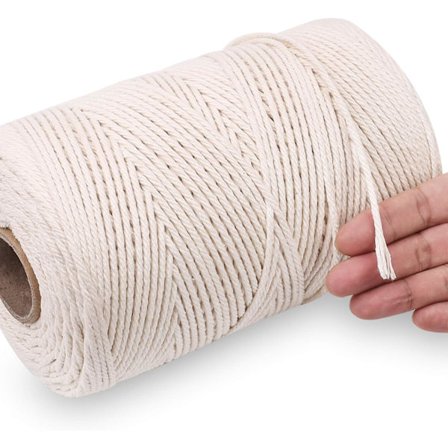 Makramegarn 4 mm x 100 m bomuldsgarn, bomuldssnor