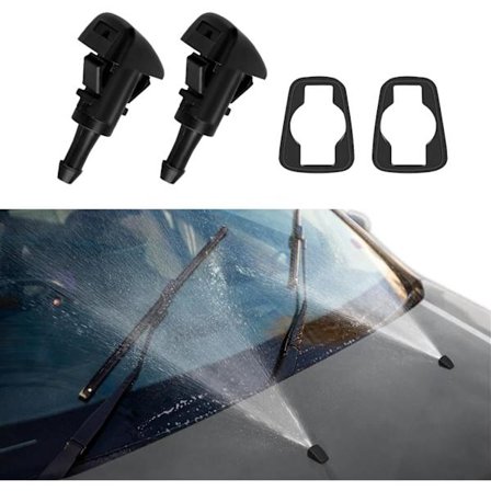 2 STK Automotive Forrudevaskerdyser, Forrudevaskerdyse og 2 Meter Slange med Tilslutning, Forrudevaskerdyse-sæt til Chrysler, Dodge,