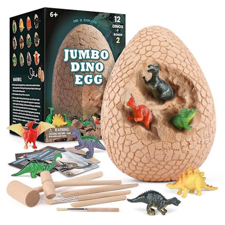 Jumbo Dino Egg 12 Unike Store Overraskelsesdinosaurer I Ett Gigantisk Fylt Egg Oppdag Dinosaur Arkeologi Vitenskap For Barn #yg