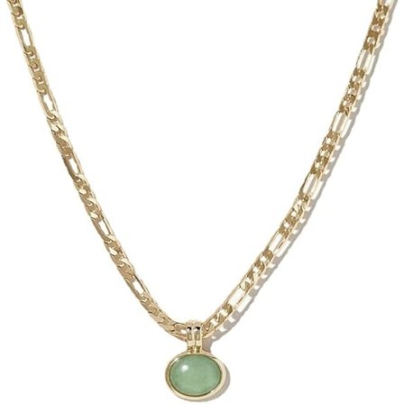 Grönt Aventurin Halsband i Natursten - Retro Elegant Temperament Stil Halsband med Present B