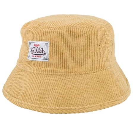 Von Dutch - Beige bucket Hatt - Square Patch Hat Yellow Bucket @ Hatstore