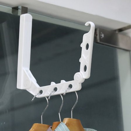 Multifunktion sammenfoldelig tøjbøjle tørrestativ 5 huller