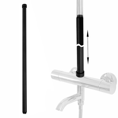 Förlängning till badkar- och duschset SVART 60 cm