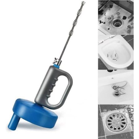 Porakoneella toimiva viemärinavaaja - Viemärijousi pistoolikahvalla - 4 metriä - Viemärin avaus - Viemärinavauspistooli - Viemärinavaaja