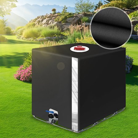 Presenning til 1000L IBC Tank, Vandtank Presenning, Anti-UV Anti-Støv Regnvandsopsamlerdæksel, Beskyttende Presenningscontainer IBC Tank, 116 x 100 x 