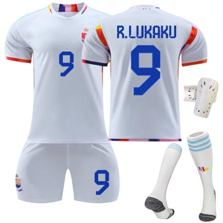 2022 Qatar World Cup Belgien Borta Fotbollströja Set 2xl