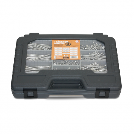Heco 199124002007 Sortimentslåda 625 skruv + 3 bits, Infästning
