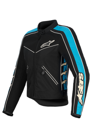 Chaqueta de Moto Mujer Alpinestars Stella T-Dyno Air Negro/Azul claro/Ecru XL