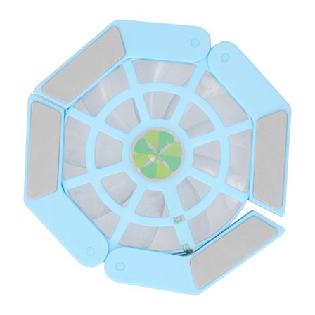 Blå Ljusstark USB Laptopkylare med Stor Fläkt Vikbart Ställ DRS08