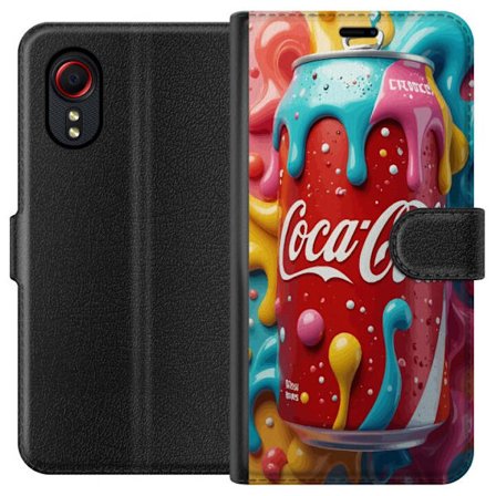 Kompatibelt Plånboksfodral till Samsung Samsung Galaxy Xcover 5 Fyra Roblox-liknande 3D-karaktärer med stora ögon, färgglada kläder och lekfulla