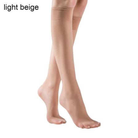 Mellemrørsstrømper Silkestrømper LYS BEIGE light beige