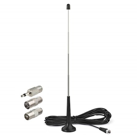 Indendørs TV Sugekop Telefonantenne med Magnetisk Base Ekstern Digital TV Adapter F-stik