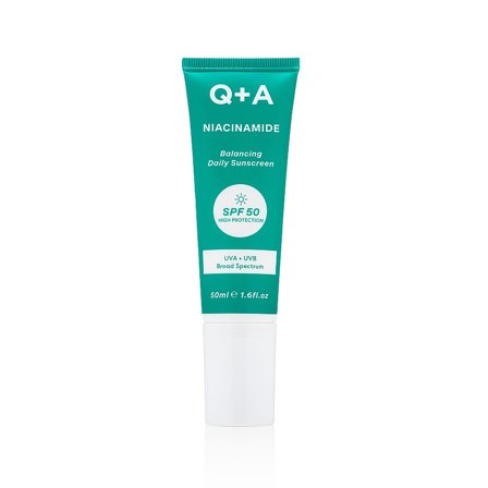 Q+A Niacinamide Balancing Face Sunscreen SPF 50 50 ml, Skincare, Solcreme, Solcreme Til Ansigtet