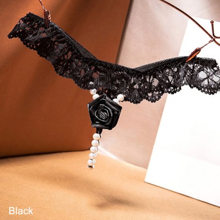 Uudet Pearls Rose -koristeilut stringit, kirjontalaukut naisten