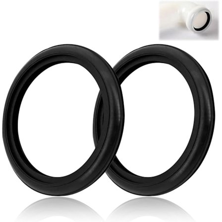 WC-istuimen huuhteluputken tiivisteet, 2-huuliset huuhteluputken tiivisteet, yhteensopiva varaosan 362.771.001 kanssa, ulkohalkaisija 55 mm, 