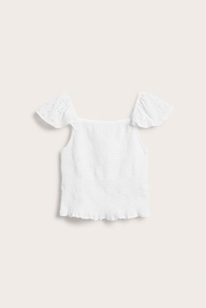 Kappahl | Vaffelstrikket topp Hvit 146/152 | Hvit