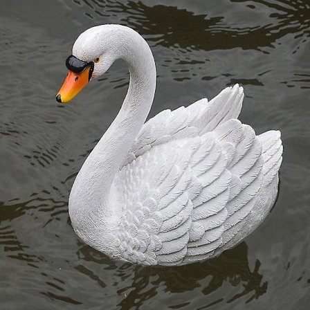 Svane Resin Ornamenter Have Dekorationer Vandflade Dekorationer