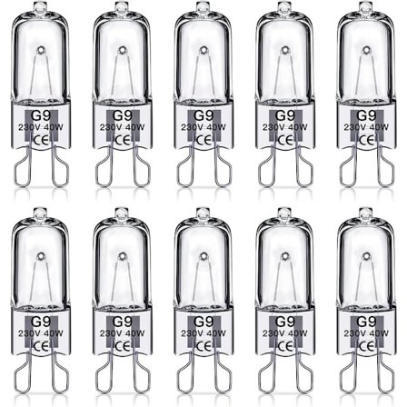 G9 Halogenlampor 40W, 230V, 10-pack