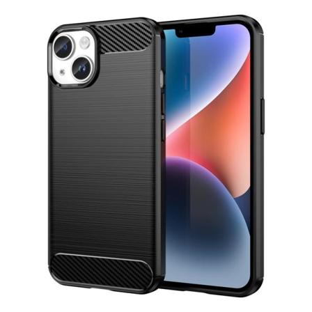 iPhone 15 Plus Mobilskal Carbon Fleksibel - Sort