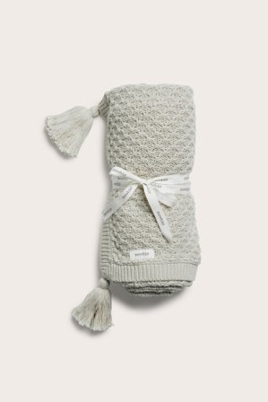 Newbie | Kocyk z dzianiny we wzory, dla niemowląt Jasnozielony ONE SIZE | Jasnozielony