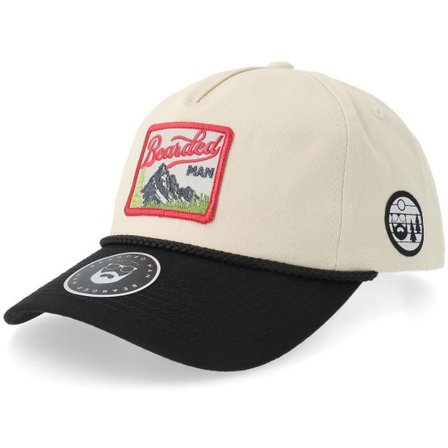 Bearded Man - Beige adjustable Keps - Bm Mountain Rope Golfer Stone/Black A-frame Adjustable @ Hatstore