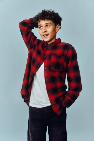 Kappahl | Rutig flanellskjorta | Röd