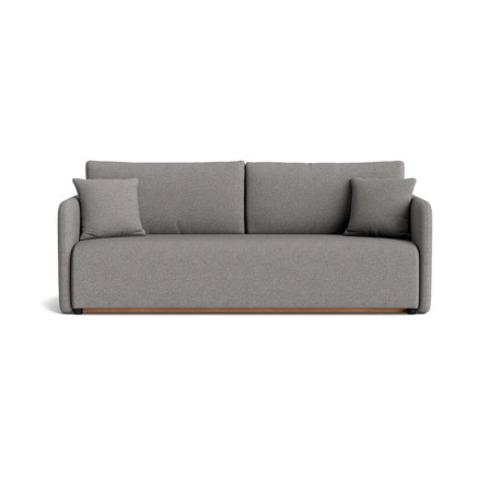 Firenze 3 personers sovesofa, opbevaring - Loop Grå - 220x100x88cm - Inkl. 2 pyntepuder - Sovesofa med 198x145cm sovemål