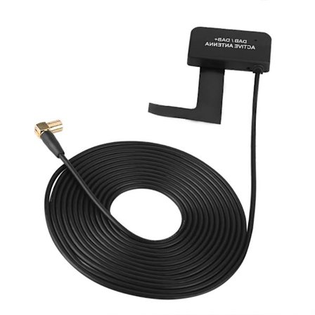 DAB / DAB+ Digital Bilradio Aktiv Antenne SMB Højre Vinkel Glasmontering