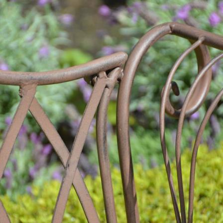 Esschert Design Trädgårdsbänk Metall I Old English-stil Mf009 Brun