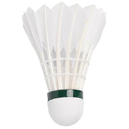 Badmintonfjærballer av gåsefjær med god stabilitet og holdbarhet, badmintonballer med høy hastighet for innendørs og utendørs spill (12 stk, hvit)