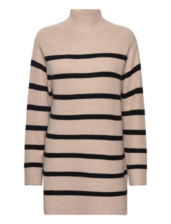 Daytonabzkylie Knit Høyhalset Pologenser Beige Bzr*Betinget Tilbud