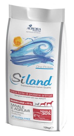 Siland Adult Gusto Maiale E Agrumi Cibo Secco Cani Adulti Taglia