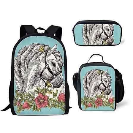 Opiskelijoiden Reppu Anime Söpö Hevonen Koululaukku Reppu Satcheli Lähettilaukku Kynälaukku Kolmen Osan Sarja Lahja