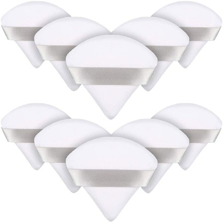 Triangel sammet pulver puff mjöl mini ansiktsmakeup svamp