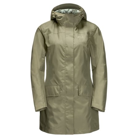 Jack Wolfskin Women's Cape York Coat Women rain jackets Green XL