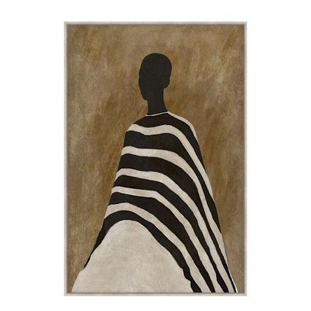 Seinätaide kankaalle kehyksillä, 80x120 cm, Ruskea/Beige